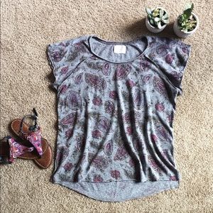 Anthropologie t.la | Paisley Gray Flutter Tee